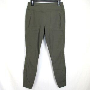 The North Face Leggings Womens Size M Olive Green Zip Pockets Outdoors Hiking